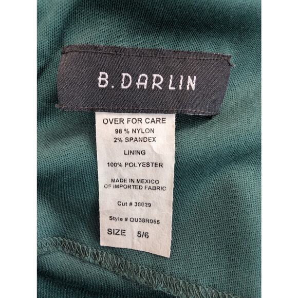 B. DARLIN! EMERALD GREEN STRETCH LACE MINI SEQUIN SQUIGGLES SHEATH DRESS! SZ 5/6 - Picture 8 of 10